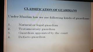 Guardianship under Muslim Law [upl. by Atenaz386]