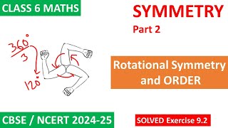 Symmetry PART 2 of 2 Class 6  Chapter 9 NCERT Math  Solved Exercise 92 [upl. by Keynes]