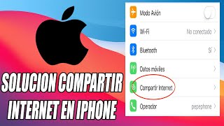 Solucion al problema de compartir internet en iPhone  Cómo activar punto de acceso personal iPhone [upl. by Joao103]