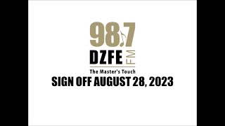 DZFEFM 987 MHz Sign OFF August 28 2023 [upl. by Haneeja]