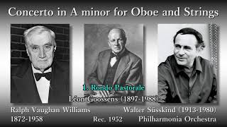 Vaughan Williams Oboe Concerto L Goossens amp Süsskind 1952 ヴォーン・ウィリアムズ オーボエ協奏曲 L グーセンス [upl. by Nea466]