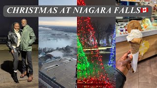 CHRISTMAS AT NIAGARA FALLS🎄🇨🇦OUR FIRST CHRISTMAS IN CANADA 🇨🇦 [upl. by Thirzia]