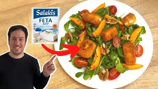 FETA PANÉE  Une recette originale à faire avec de la feta pour accompagner une salade [upl. by Ahcsat]