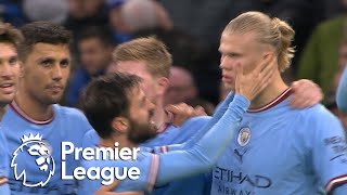 Erling Haaland opens Manchester City scoring v Everton  Premier League  NBC Sports [upl. by Laney]