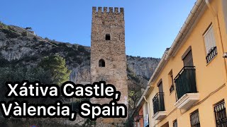 Day trip to XATIVA CASTLE Spain Minimal talking mystical music playing [upl. by Jem260]