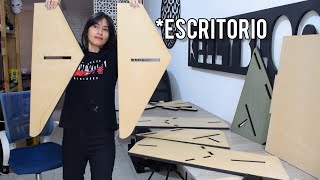 FABRICACIÓN DE ESCRITORIO SIN TORNILLOS con LÁSER de 80x60cm LASERTREE K1 MAX 60W [upl. by Dowd524]