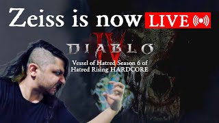 Hardcore Diablo IV Vessel of Hatred Season 6 of Hatred Rising 🔴LIVE on PS5 [upl. by Edelstein]