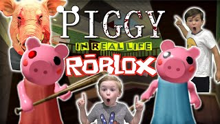 Roblox Piggy In Real Life  Will the Scary Pig Get Us [upl. by Llenram]