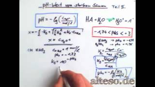 pHWertBerechnung bei starken säuren Teil 22 [upl. by Dadirac]