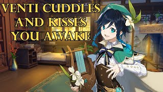 Venti Cuddles and Kisses You Awake Genshin ASMR Venti Roleplay Listener x Venti Romantic [upl. by Epilihp]