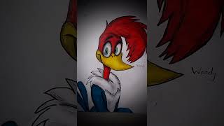 Woody Woodpecker sketch ✏️ woodywoodpecker shorts [upl. by Byrn]