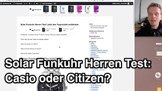 Solar Funkuhr Herren Test  Casio  Citizen [upl. by Swehttam361]