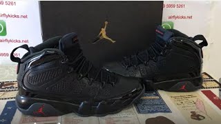 Unboxing Air Jordan 9 Retro Bred Patent Review [upl. by Matless]