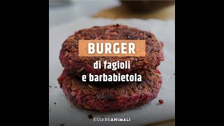 Ricette vegane  burger di fagioli e barbabietola [upl. by Lacy]