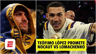 APUESTAS Teófimo López pronostica nocaut contra Lomachenko ‘Voy a ganar más dinero’  A Los Golpes [upl. by Kurtis]