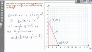 The midpoint of the hypotenuse is the circumcentre of the right angled triangle [upl. by Analaf]