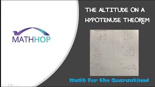 Geometry Altitude to Hypotenuse Theorem [upl. by Nyleve]