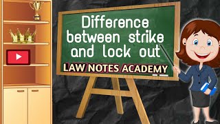 Difference between Strike and Lockout strike lockout different [upl. by Nyla]