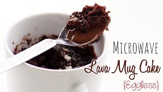 Microwave Eggless Chocolate Lava Mug Cake  Eggless Molten Lava Cake Recipe in Microwave [upl. by Buyse]