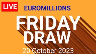 Euromillions Draw Live 20 October 2023  Euromillions winner [upl. by Gun]