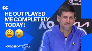 Its not the beginning of the end  Novak Djokovic remains defiant after Jannik Sinner defeat 💪🇦🇺 [upl. by Narot950]