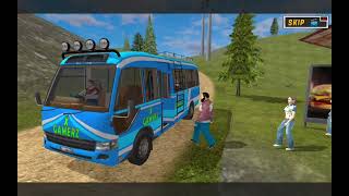 Minibus Driving Coach Bus Game  Offroad Mountain Bus Game Driving  Android Gameplay [upl. by Alleirbag]