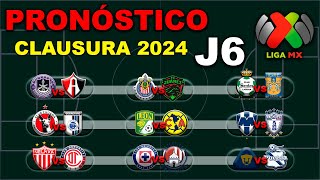 Mis PREDICCIONES para TODOS los PARTIDOS de la JORNADA 6 en la LIGA MX torneo CLAUSURA 2022 [upl. by Rawden]