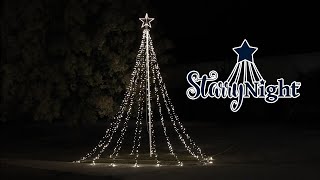 Starry Night Flagpole Christmas Tree Lights [upl. by Honora]