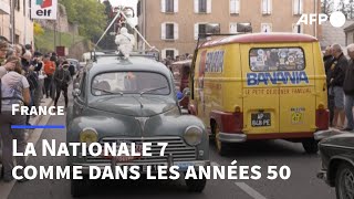 Nationale 7 Lapalisse retrouve ses embouteillages de lété des années 50  AFP [upl. by Valorie50]