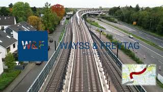 Drohnenüberflug über den Neubau der Stadtbahnstrecke U81 in Düsseldorf wayssfreytag [upl. by Haydon346]