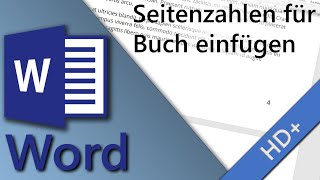 Word Seitenzahlen für Buch einfügen [upl. by Karissa516]