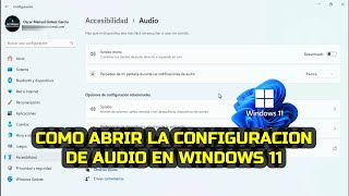 Cómo abrir la configuración de audio en Windows 11 [upl. by Egroej]