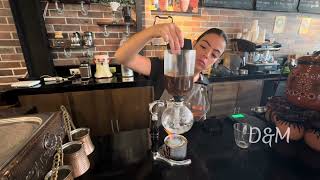 Siphon coffee Best coffee in Playa del Carmen [upl. by Oiram]