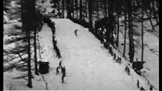 PONTRESINA 1929 Ski Jumping  Skispringen [upl. by Ynamrej722]