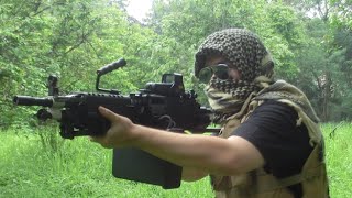 AIRSOFT AampK M249 Para AEG Gameplay [upl. by Kiefer]