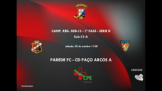 Parede FC  CD Paço de Arcos Sub 13 [upl. by Burris]