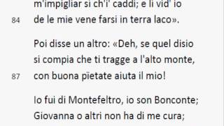 PURGATORIOCanto V Analisi del Testo Sintesi Parafrasi e Note [upl. by Nanette]