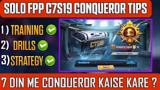 Solo fpp C7S19 conqueror tips  Solo fpp C7S19 gold to conqueror rankpush  C7S19 conqueror rewards [upl. by Eta467]