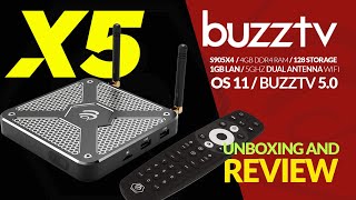 Buzztv X5 128AI  Unboxing And Review [upl. by Sydalg]