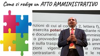 Simone Chiarelli come si redige un atto amministrativo [upl. by Stover]