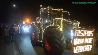 Parade lumineuse de tracteurs décorés pour Noël de Bassenge et Heynatten [upl. by Woehick]