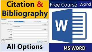 Microsoft MS word reference tab how to insert citation amp bibliography in Ms word [upl. by Jeffries]