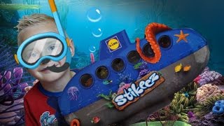 LIDL Stikeez toys  Submarine blind bags Blue Orange toys review [upl. by Carmita501]