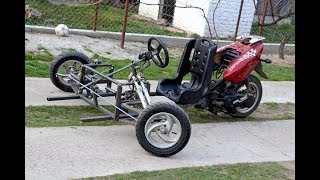 Homemade 3 WHEEL SCOOTER Baotian 50cc  PART 1 [upl. by Ambler498]