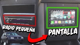 Renuevo MI COCHE DE 500€ instalando RADIO CON PANTALLA y CÁMARA TRASERA GOLF IV [upl. by Ailema497]