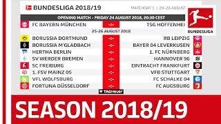 Bundesliga 201819 Schedule Release [upl. by Ellerol]