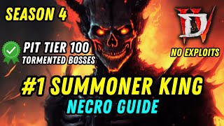 D4 Season 4 NEW BEST Endgame Necro KING Build [upl. by Tyrus604]