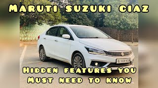 Must know hidden features of your CIAZ CAR  CIAZ Hidden Features ciaz maruticiaz [upl. by Azila]