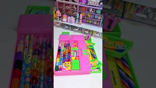 Filling my pencil box with colorful stationery ✨️ 🌈 cute asmr stationery shorts youtubeshorts [upl. by Deni928]