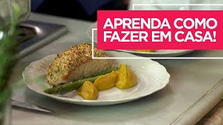 Pescada Amarela com purê de abóbora cabotiá [upl. by Desberg]